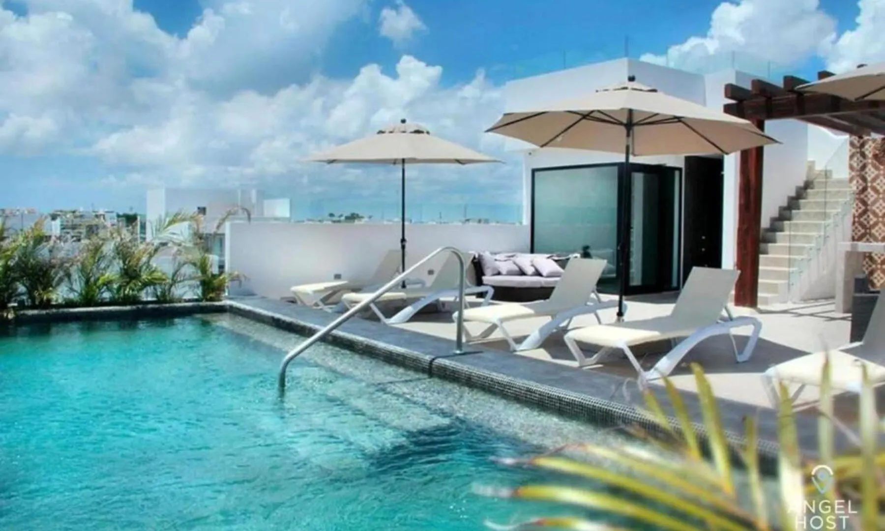 Studio On 5Th, Pvt Balcony, Oceanview Roof Pool Playa del Carmen Holiday home